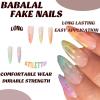 image:imageBABALAL Press On Nails Long Stiletto Fake Nails Black Glossy with 3D Rhinestone Crystal Design Gothic Punk Glue On Nails for Women and Girls 24PcsNq206icecream