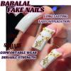image:imageBABALAL Press On Nails Long Stiletto Fake Nails Black Gothic With Silver Chain amp Pink Bow Y2k Full Cover Glue On Nails For Women And Girls 24Pcs XL Custom ReusableBNV105wg