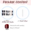 image:imageBABALAL Press On Nails Long Stiletto Fake Nails Black Gothic With Silver Chain amp Pink Bow Y2k Full Cover Glue On Nails For Women And Girls 24Pcs XL Custom ReusableBNV10102