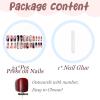 image:imageBABALAL Press On Nails Long Stiletto Fake Nails Black Gothic With Silver Chain amp Pink Bow Y2k Full Cover Glue On Nails For Women And Girls 24Pcs XL Custom ReusableBNV101cherry