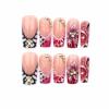image:imageBABALAL Press On Nails Long Stiletto Fake Nails Black Gothic With Silver Chain amp Pink Bow Y2k Full Cover Glue On Nails For Women And Girls 24Pcs XL Custom ReusableBNV106