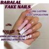 image:imageBABALAL Press On Nails Long Stiletto Fake Nails Black Gothic With Silver Chain amp Pink Bow Y2k Full Cover Glue On Nails For Women And Girls 24Pcs XL Custom ReusableBNV102snowflake