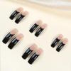 image:imageBABALAL Press On Nails Long Stiletto Fake Nails Black Gothic With Silver Chain amp Pink Bow Y2k Full Cover Glue On Nails For Women And Girls 24Pcs XL Custom ReusableBNV106black