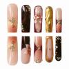 image:imageBABALAL Press On Nails Long Stiletto Fake Nails Black Gothic With Silver Chain amp Pink Bow Y2k Full Cover Glue On Nails For Women And Girls 24Pcs XL Custom ReusableBNV101metallic