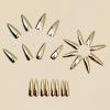 image:imageBABALAL Press On Nails Long Stiletto Fake Nails Black Gothic With Silver Chain amp Pink Bow Y2k Full Cover Glue On Nails For Women And Girls 24Pcs XL Custom ReusableBNV113