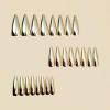 image:imageBABALAL Press On Nails Long Stiletto Fake Nails Black Gothic With Silver Chain amp Pink Bow Y2k Full Cover Glue On Nails For Women And Girls 24Pcs XL Custom ReusableBNV113