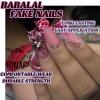 image:imageBABALAL Press On Nails Long Stiletto Fake Nails Black Gothic With Silver Chain amp Pink Bow Y2k Full Cover Glue On Nails For Women And Girls 24Pcs XL Custom ReusableBNV106
