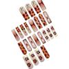 image:imageBABALAL Press On Nails Long Stiletto Fake Nails Black Gothic With Silver Chain amp Pink Bow Y2k Full Cover Glue On Nails For Women And Girls 24Pcs XL Custom ReusableBNV101tortoise