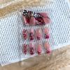 image:imageBABALAL Press On Nails Long Stiletto Fake Nails Black Gothic With Silver Chain amp Pink Bow Y2k Full Cover Glue On Nails For Women And Girls 24Pcs XL Custom ReusableBNV106