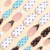 image:imageBABALAL Press On Nails Medium Almond Fake Nails Baby Blue Black Polka Dot Ombre Glossy Y2K Cute Glue On Nails for Women and Girls 24Pcs