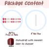 image:imageBABALAL Press On Nails Medium Almond Fake Nails Baby Blue Solid Color Glossy Simple Aesthetic Glue On Nails for Women and Girls 24PcsBFNZ014