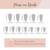image:imageBABALAL Press On Nails Medium Almond Fake Nails Baby Blue Solid Color Glossy Simple Aesthetic Glue On Nails for Women and Girls 24PcsBFNZ019