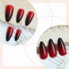 image:imageBABALAL Press On Nails Medium Almond Fake Nails Baby Blue Solid Color Glossy Simple Aesthetic Glue On Nails for Women and Girls 24PcsBFNZ023