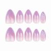 image:imageBABALAL Press On Nails Medium Almond Fake Nails Black Lace Bow with Pearl Charm Glossy Gothic Bridal Y2k Glue On Nails for Women and Girls 24Pcs ReusableBNE214