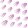 image:imageBABALAL Press On Nails Medium Almond Fake Nails Black Lace Bow with Pearl Charm Glossy Gothic Bridal Y2k Glue On Nails for Women and Girls 24Pcs ReusableBNE214