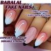 image:imageBABALAL Press On Nails Medium Almond Fake Nails Black Lace Bow with Pearl Charm Glossy Gothic Bridal Y2k Glue On Nails for Women and Girls 24Pcs ReusableBNE208