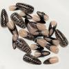 image:imageBABALAL Press On Nails Medium Almond Fake Nails Black Lace Bow with Pearl Charm Glossy Gothic Bridal Y2k Glue On Nails for Women and Girls 24Pcs ReusableBNE20001