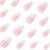 image:imageBABALAL Press On Nails Medium Almond Fake Nails Black Lace Bow with Pearl Charm Glossy Gothic Bridal Y2k Glue On Nails for Women and Girls 24Pcs ReusableBNE218