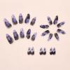 image:imageBABALAL Press On Nails Medium Almond Fake Nails Black Lace Bow with Pearl Charm Glossy Gothic Bridal Y2k Glue On Nails for Women and Girls 24Pcs ReusableBNE216