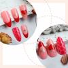 image:imageBABALAL Press On Nails Medium Almond Fake Nails Pink Rose Floral with Cat Eye Bow Accents Glossy Romantic Glue On Nails for Women and Girls 24Pcs ReusableBNKA10