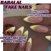 image:imageBABALAL Press On Nails Medium Almond Fake Nails Pink Rose Floral with Cat Eye Bow Accents Glossy Romantic Glue On Nails for Women and Girls 24Pcs ReusableBNKA09yellow