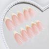 image:imageBABALAL Press On Nails Medium Almond Fake Nails Pink Rose Floral with Cat Eye Bow Accents Glossy Romantic Glue On Nails for Women and Girls 24Pcs ReusableBNKA09yellow