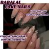 image:imageBABALAL Press On Nails Medium Almond Fake Nails Pink Rose Floral with Cat Eye Bow Accents Glossy Romantic Glue On Nails for Women and Girls 24Pcs ReusableBNKA15fall