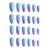 image:imageBABALAL Press On Nails Medium Almond Fake Nails Pink Rose Floral with Cat Eye Bow Accents Glossy Romantic Glue On Nails for Women and Girls 24Pcs ReusableBNKA17