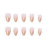image:imageBABALAL Press On Nails Medium Almond Fake Nails Pink amp Sliver Chrome3D Bow Pearl with Cat Eye Finish Luxury Bling Acrylic Glue On Nails for Women and Girls 24Pcs ReusableFNf402gold