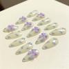 image:imageBABALAL Press On Nails Medium Almond Fake Nails Pink amp Sliver Chrome3D Bow Pearl with Cat Eye Finish Luxury Bling Acrylic Glue On Nails for Women and Girls 24Pcs ReusableFNf40303