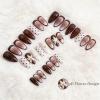 image:imageBABALAL Press On Nails Medium Almond Fake Nails Pink amp Sliver Chrome3D Bow Pearl with Cat Eye Finish Luxury Bling Acrylic Glue On Nails for Women and Girls 24Pcs ReusableFNf40305