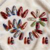 image:imageBABALAL Press On Nails Medium Almond Fake Nails Pink amp Sliver Chrome3D Bow Pearl with Cat Eye Finish Luxury Bling Acrylic Glue On Nails for Women and Girls 24Pcs ReusableFNf40201