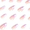 image:imageBABALAL Press On Nails Medium Almond Fake Nails Pink amp Sliver Chrome3D Bow Pearl with Cat Eye Finish Luxury Bling Acrylic Glue On Nails for Women and Girls 24Pcs ReusableFNf406