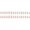 image:imageBABALAL Press On Nails Medium Almond Fake Nails Pink amp Sliver Chrome3D Bow Pearl with Cat Eye Finish Luxury Bling Acrylic Glue On Nails for Women and Girls 24Pcs ReusableFNf402gold