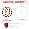 image:imageBABALAL Press On Nails Medium Almond Fake Nails Pink amp Sliver Chrome3D Bow Pearl with Cat Eye Finish Luxury Bling Acrylic Glue On Nails for Women and Girls 24Pcs ReusableFNf403blackred
