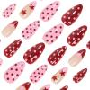 image:imageBABALAL Press On Nails Medium Almond Fake Nails Pink amp Sliver Chrome3D Bow Pearl with Cat Eye Finish Luxury Bling Acrylic Glue On Nails for Women and Girls 24Pcs ReusableFNf40401