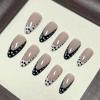 image:imageBABALAL Press On Nails Medium Almond Fake Nails Yellow Blue Snake Print with Ombre Design Y2k Glossy Glue On Nails for Women and Girls 24PcsANE03polkadot