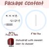 image:imageBABALAL Press On Nails Medium Almond Fake Nails Yellow Blue Snake Print with Ombre Design Y2k Glossy Glue On Nails for Women and Girls 24PcsANE05black