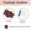 image:imageBABALAL Press On Nails Medium Long Square Fake Nails Hot Pink Ombre Silver Star amp Rhinestone Charm Y2k Glossy Full Cover Glue On Nails For Women And Girls 24PcsFNEB00603