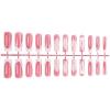 image:imageBABALAL Press On Nails Medium Long Square Fake Nails Hot Pink Ombre Silver Star amp Rhinestone Charm Y2k Glossy Full Cover Glue On Nails For Women And Girls 24PcsFNEB00601