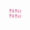 image:imageBABALAL Press On Nails Medium Long Square Fake Nails Hot Pink Ombre Silver Star amp Rhinestone Charm Y2k Glossy Full Cover Glue On Nails For Women And Girls 24PcsFNEB024