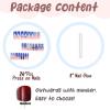 image:imageBABALAL Press On Nails Medium Long Square Fake Nails Hot Pink Ombre Silver Star amp Rhinestone Charm Y2k Glossy Full Cover Glue On Nails For Women And Girls 24PcsFNEB014