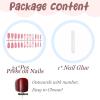 image:imageBABALAL Press On Nails Medium Long Square Fake Nails Hot Pink Ombre Silver Star amp Rhinestone Charm Y2k Glossy Full Cover Glue On Nails For Women And Girls 24PcsFNEB00601
