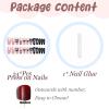image:imageBABALAL Press On Nails Medium Long Square Fake Nails Hot Pink Ombre Silver Star amp Rhinestone Charm Y2k Glossy Full Cover Glue On Nails For Women And Girls 24PcsFNEB004