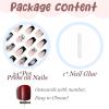 image:imageBABALAL Press On Nails Medium Long Square Fake Nails Hot Pink Ombre Silver Star amp Rhinestone Charm Y2k Glossy Full Cover Glue On Nails For Women And Girls 24PcsFNEB005