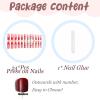 image:imageBABALAL Press On Nails Medium Long Square Fake Nails Hot Pink Ombre Silver Star amp Rhinestone Charm Y2k Glossy Full Cover Glue On Nails For Women And Girls 24PcsFNEB003