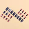 image:imageBABALAL Press On Nails Medium Square Fake Nails Red Blue American Flag with Star Design Glossy 4th of July Patriotic Glue On Nails for Women and Girls 24 Pcs