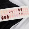 image:imageBABALAL Press On Nails Short Almond Fake Nails Pink Polka Dot amp Plaid Lace Design Glossy Kawaii Glue On Nails For Women And Girls Kids 24PcsFNG101bpdot