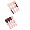 image:imageBABALAL Press On Nails Short Almond Fake Nails Pink Polka Dot amp Plaid Lace Design Glossy Kawaii Glue On Nails For Women And Girls Kids 24PcsFNG101bpdot