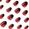 image:imageBABALAL Press On Nails Short Almond Fake Nails Pink Polka Dot amp Plaid Lace Design Glossy Kawaii Glue On Nails For Women And Girls Kids 24PcsFNG101br